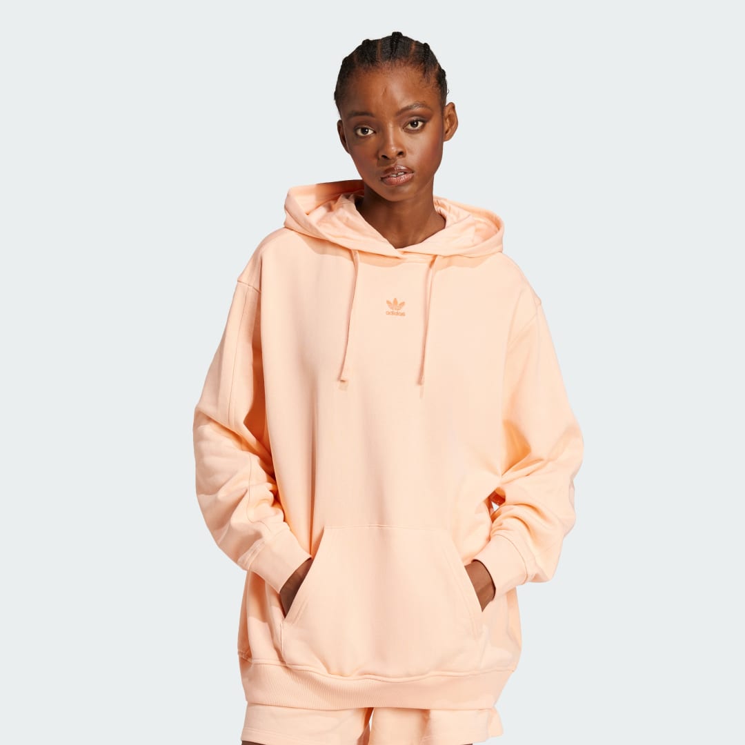 Mikina adidas Performance Loose Fit French Terry Hoodie Oranžová | JJ3499, 0