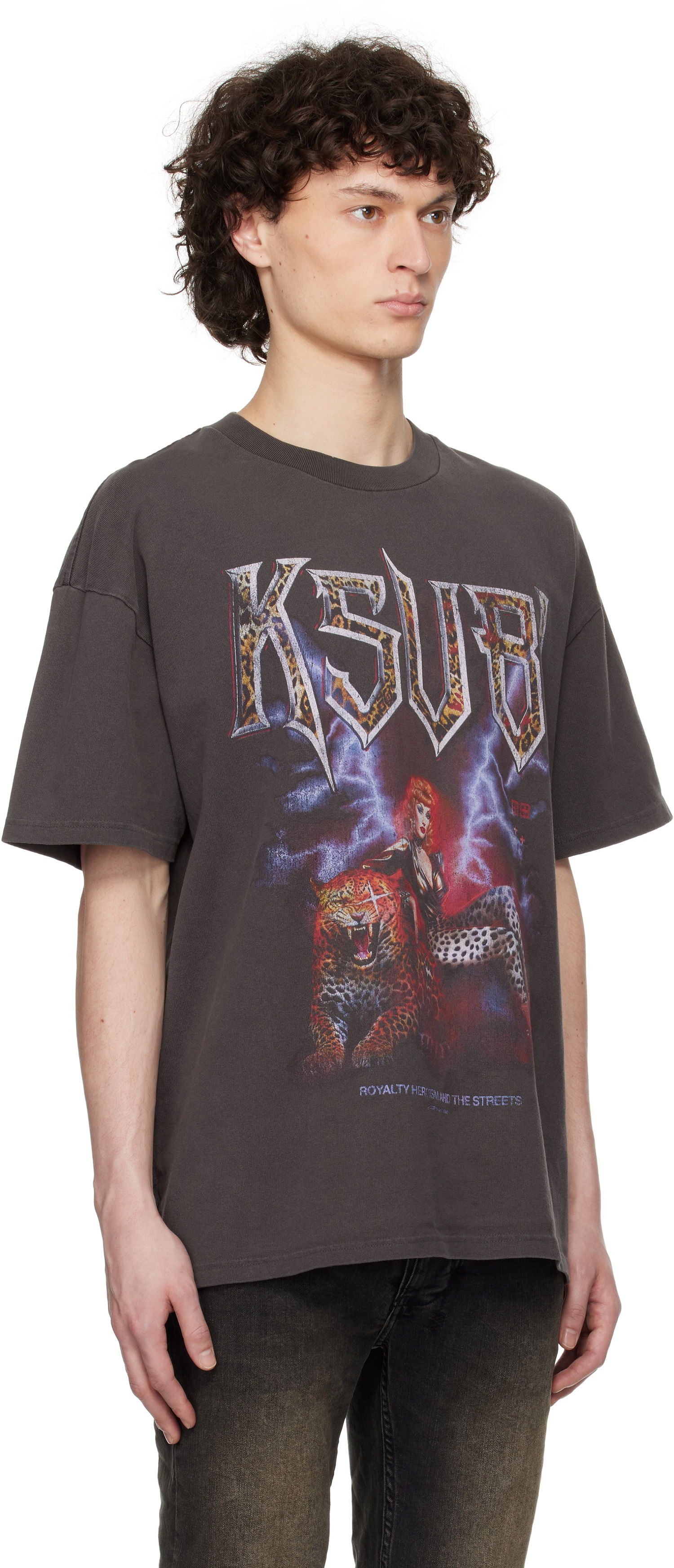 Tričko Ksubi Ksubi Kingdom Ekcess Graphic T-Shirt Šedá | MSP25TE029, 1