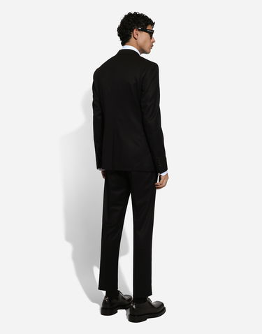 Nohavice Dolce & Gabbana Dolce & Gabbana Tailored Flannel Pants Čierna | GY6UETGI251N0000, 2