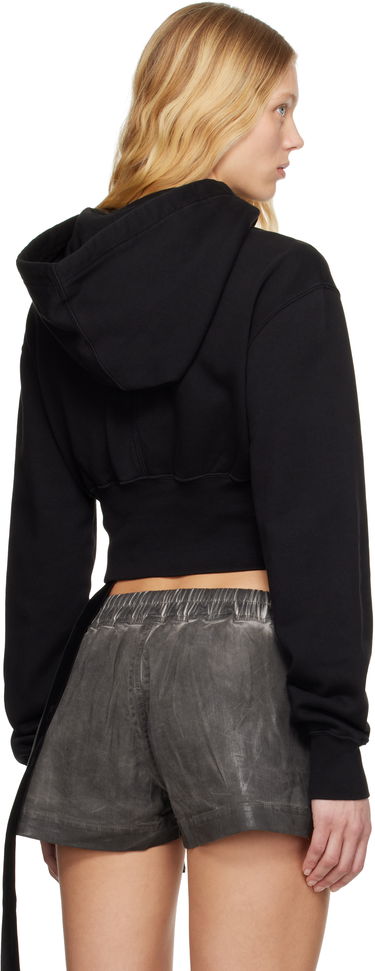 Mikina Rick Owens Rick Owens DRKSHDW Hollywood Tatlin Cropped Hoodie Čierna | DS01E3220 FP, 2