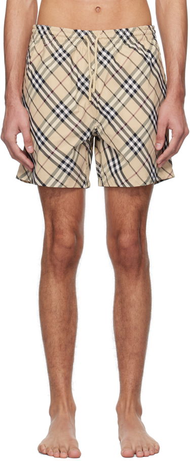 Plavky Burberry Burberry Check Swim Shorts Béžová | 8108428, 0
