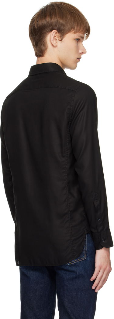 Košeľa Tom Ford TOM FORD Gabardine Slim Fit Shirt Čierna | HSO001-FMT058, 2