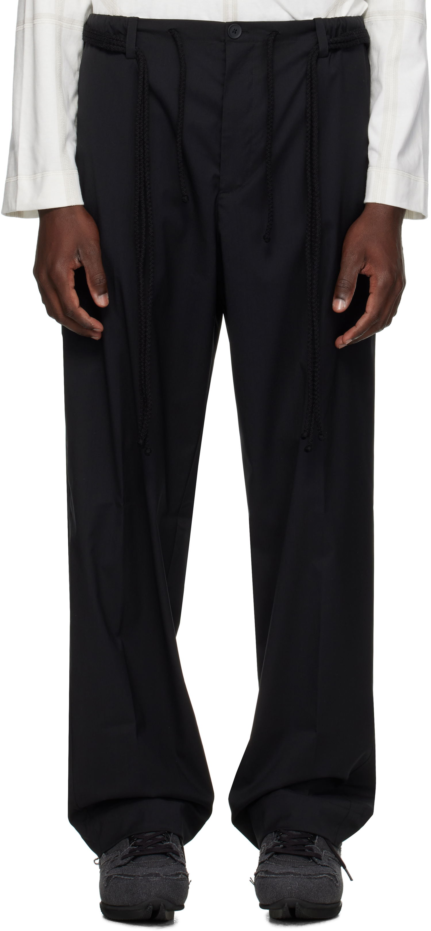 Nohavice Craig Green Craig Green Elasticized Worker Trousers Čierna | CGAW25CWOTRS96, 0