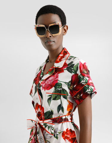 Košeľa Dolce & Gabbana Dolce & Gabbana Flower-Print Poplin Vanity Shirt Biela | F5G67THS5TQHA5PB, 3