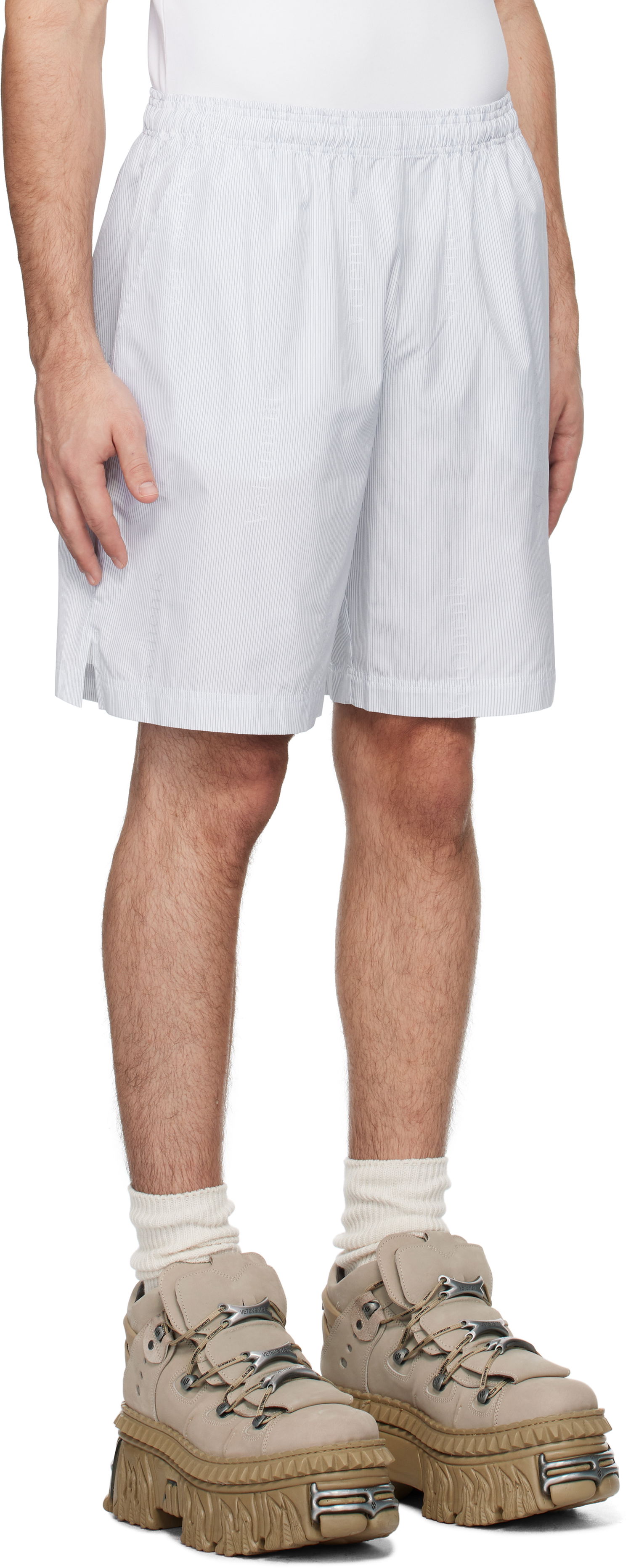 Šortky VETEMENTS Pinstripe Shorts Biela | UA66SS400N, 1