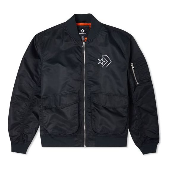 Bomber bunda Converse Loose Sports Retro Aviator Jacket Čierna | 10024169-A03