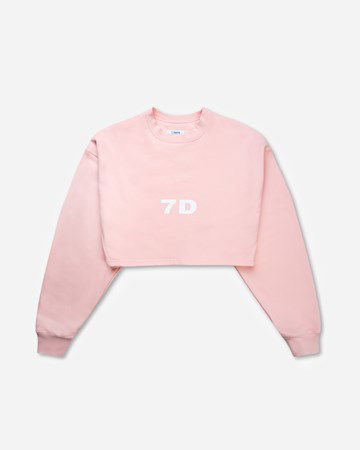 Mikina 7 Days Active Monday Cropped Crewneck Ružová | 90473-134, 0