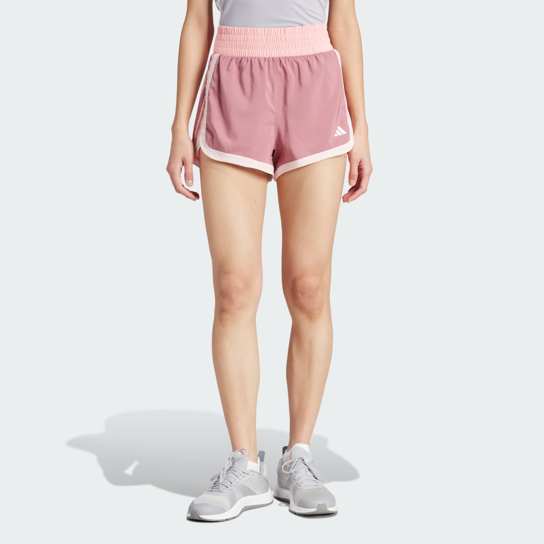 Šortky adidas Performance Pacer Training Colorblock High-Rise Shorts Ružová | IK5490, 0