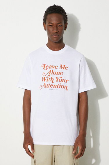 Tričko WOOD WOOD Bobby Leave Me Alone T-Shirt Biela | 50025702.2489, 0