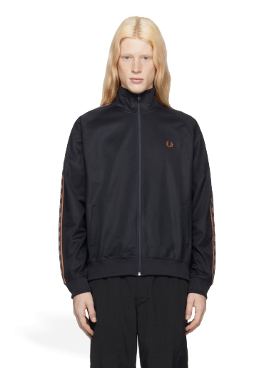 Bunda Fred Perry Contrast Tape Track Jacket Čierna | J5557-Q51