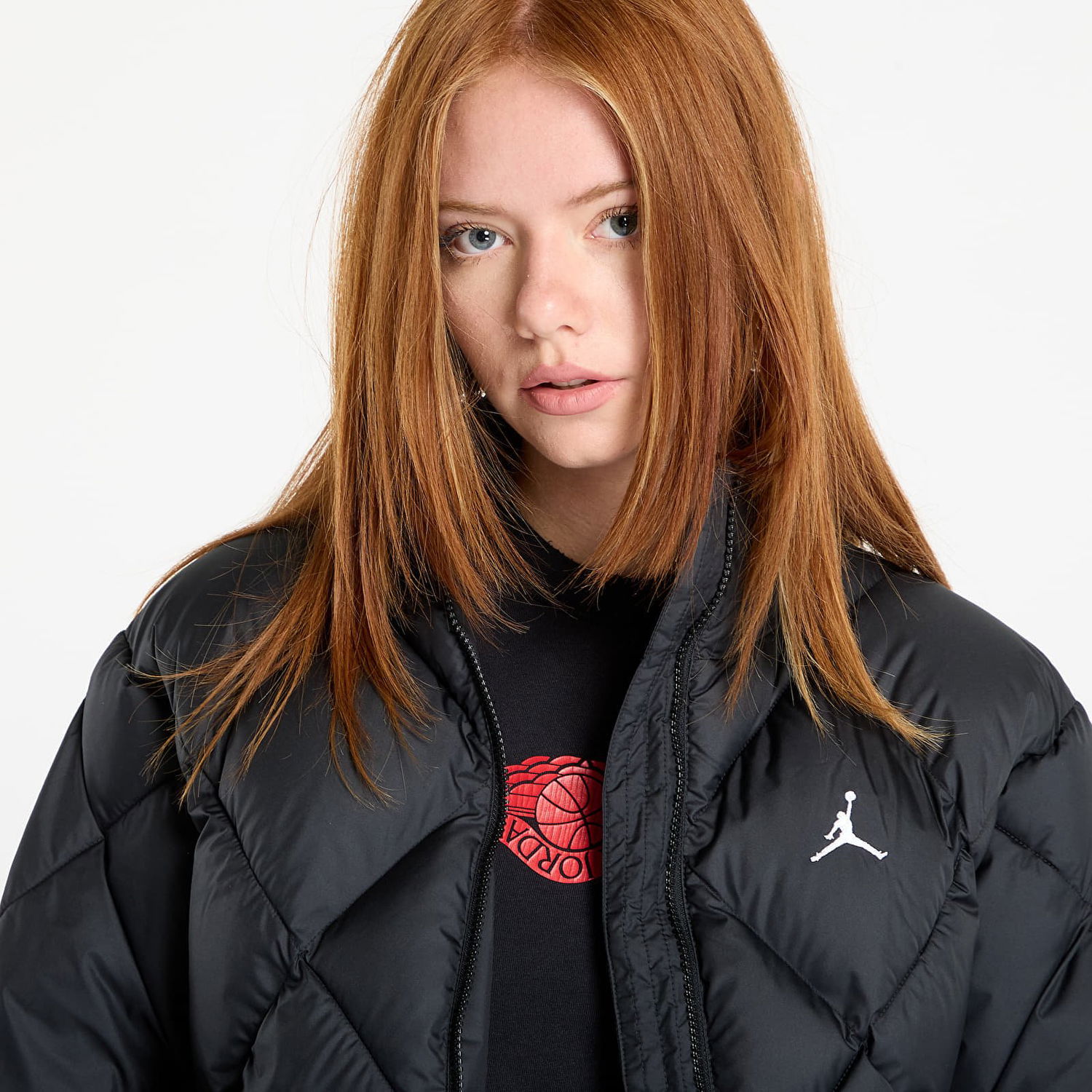 Prešívaná bunda Jordan Jordan Women's Quilted Puffer Jacket Čierna | HV0417-010, 1