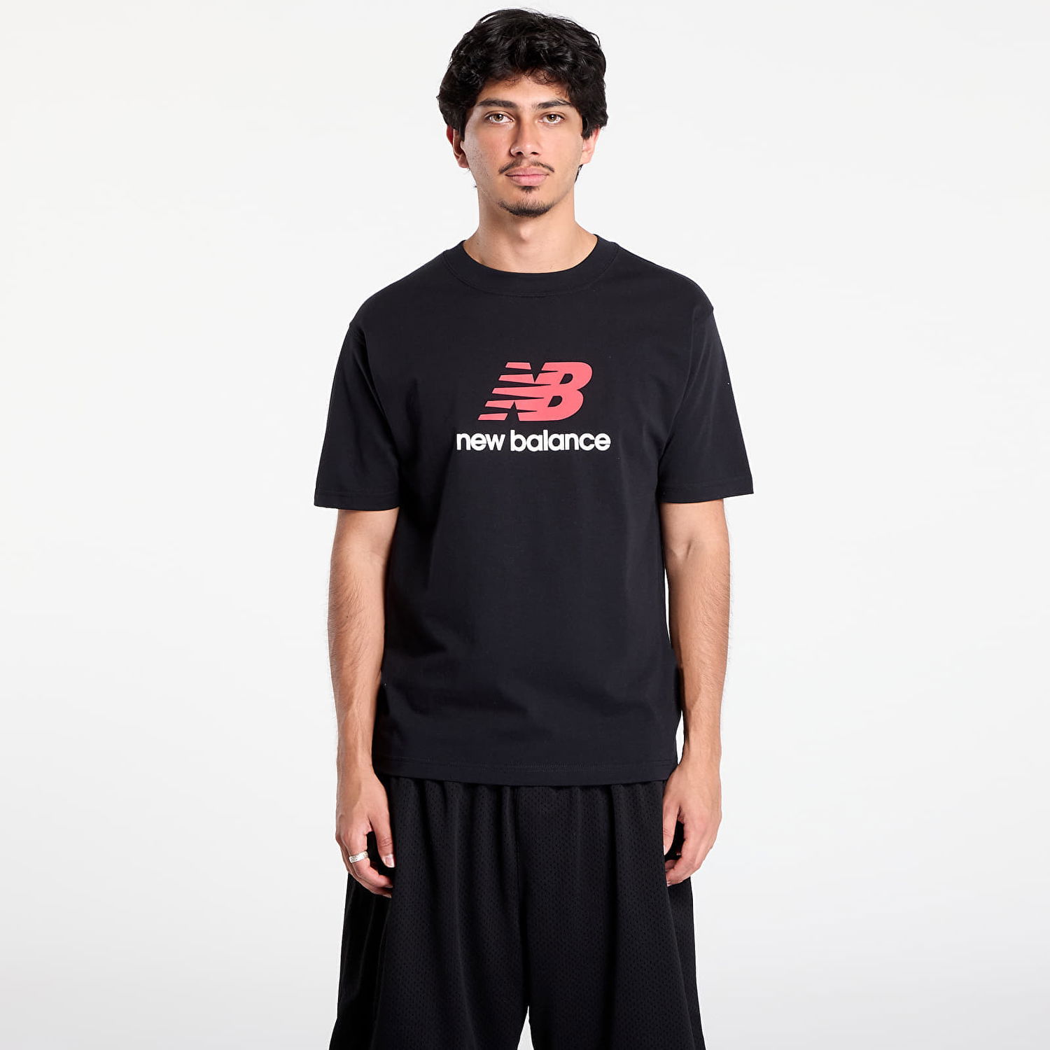 Tričko New Balance Athletics Logo T-Shirt Čierna | MT51500BK, 0