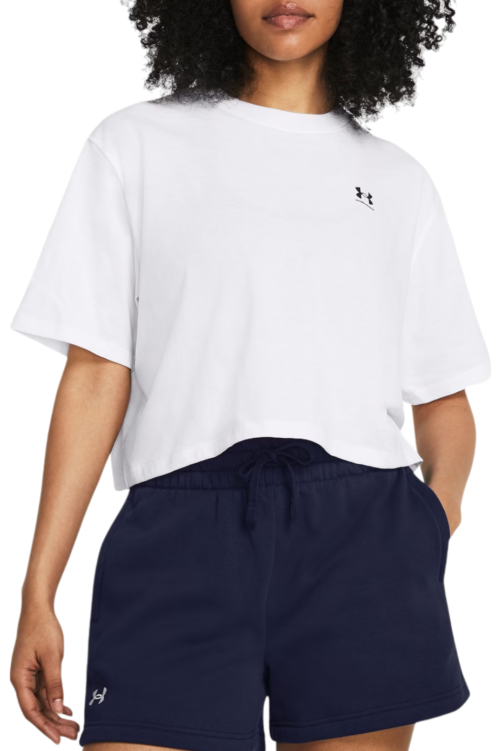 Tričko Under Armour Crop Logo T-Shirt Biela | 1386845-100, 0