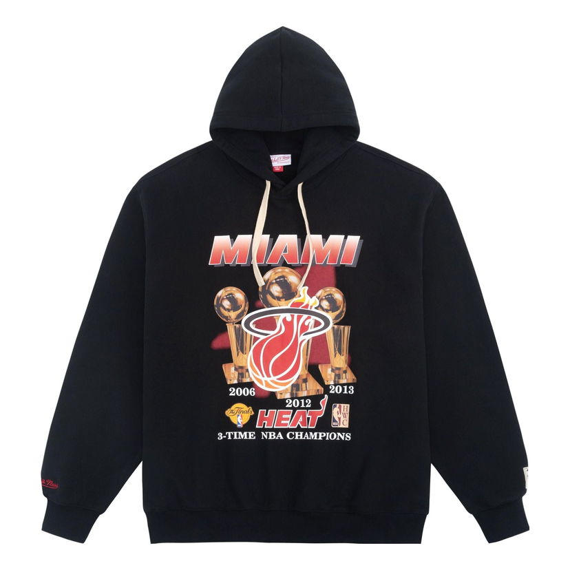 Mikina Mitchell & Ness NBA Miami Heat 3 Times Champion Hoodie Čierna | MNJYFWHD23095002