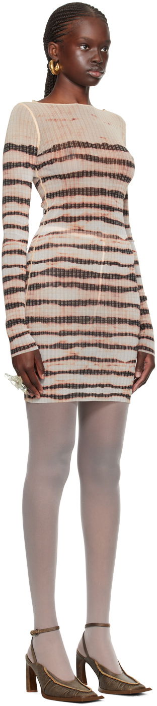 Šaty Jean Paul Gaultier Jean Paul Gaultier KNWLS Edition Striped Mini Dress Hnedá | 23/14-F-RO064-T535-0360, 1