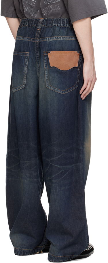 Džínsy Maison MIHARA YASUHIRO MIHARA YASUHIRO Wide Leg Denim Jeans Modrá | J14PT123, 2