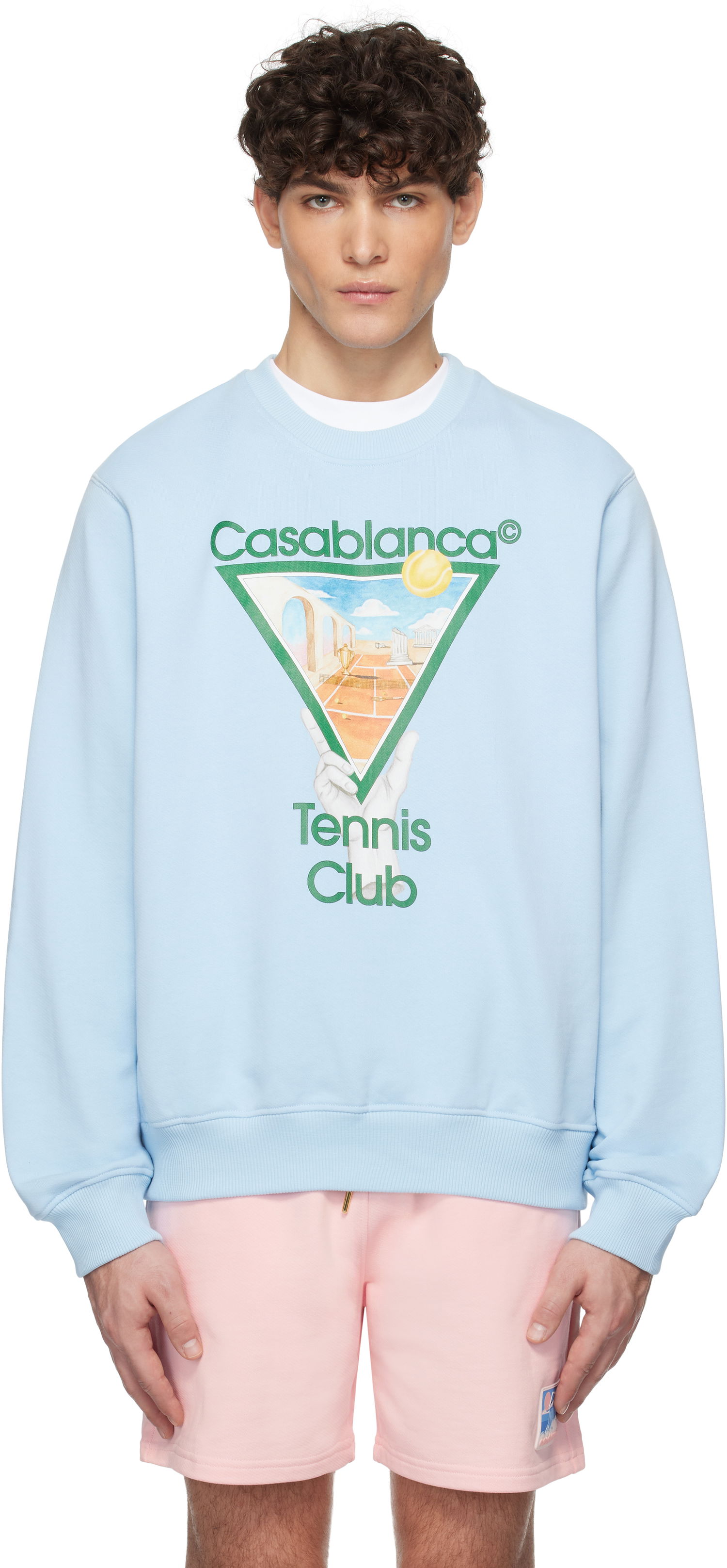 Mikina Casablanca Tennis Icon Sweatshirt Modrá | U-MPS25-JTP-293-03, 0