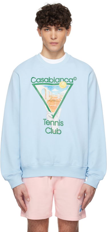 Mikina Casablanca Tennis Icon Sweatshirt Modrá | U-MPS25-JTP-293-03, 0