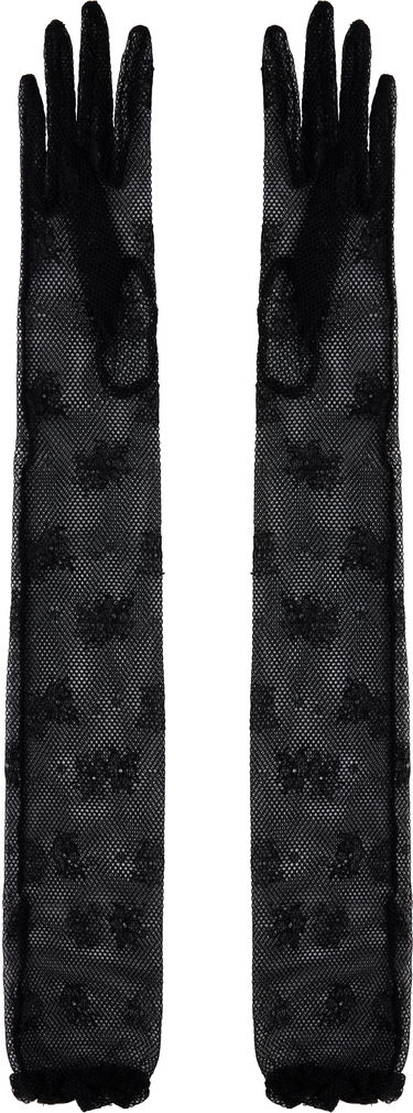 Rukavice Valentino Valentino Garavani VLogo Signature Lace Gloves Čierna | 6W0GD00GPNN, 1