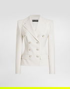 Double-breasted Twill Blazer