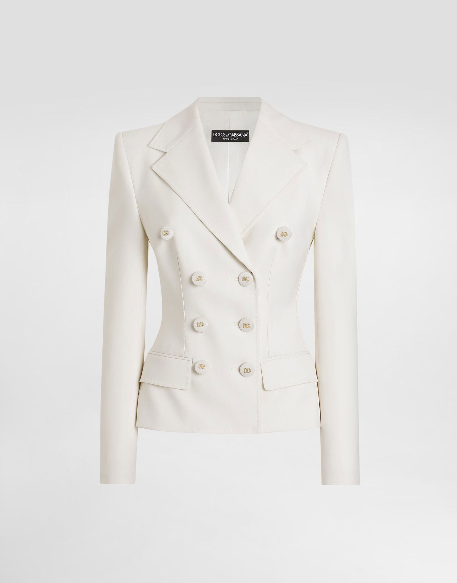 Bunda Dolce & Gabbana Double-breasted Twill Blazer Biela | F27ACTFUBGCW0001, 0