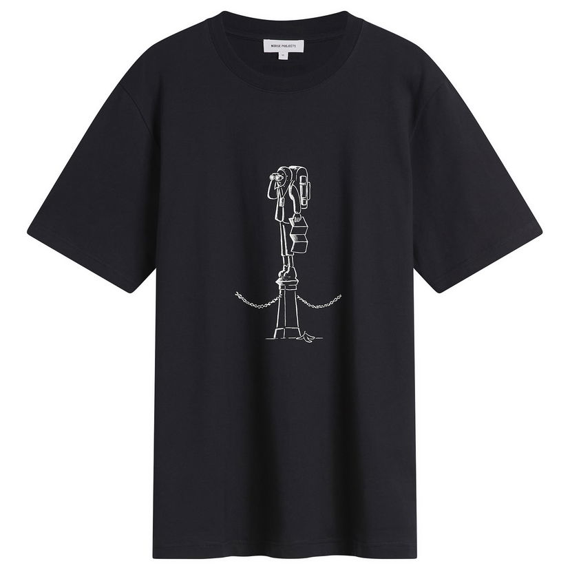 Tričko NORSE PROJECTS Daniel Frost Map Master Print T-shirt Čierna | N01-0697-7004
