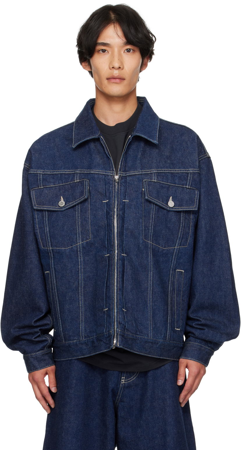 Bunda VETEMENTS VETEMENTS Hip-Hop Denim Jacket Modrá | UH76DJ250N
