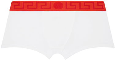 Boxerky Versace Greca Border Boxers Biela | AU10026_1A10011, 0