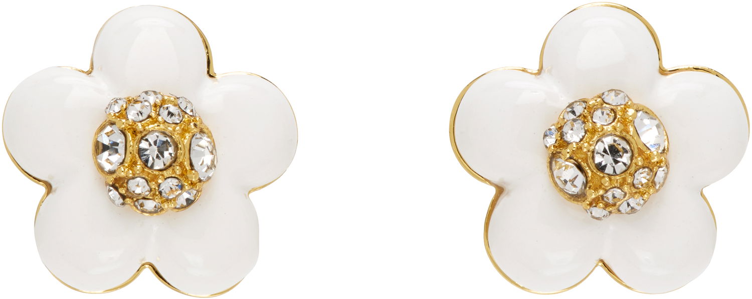 Náušnice Marc Jacobs Marc Jacobs 'The Daisy Stud' Crystal Earrings Biela | 2P5JBR001J52, 0