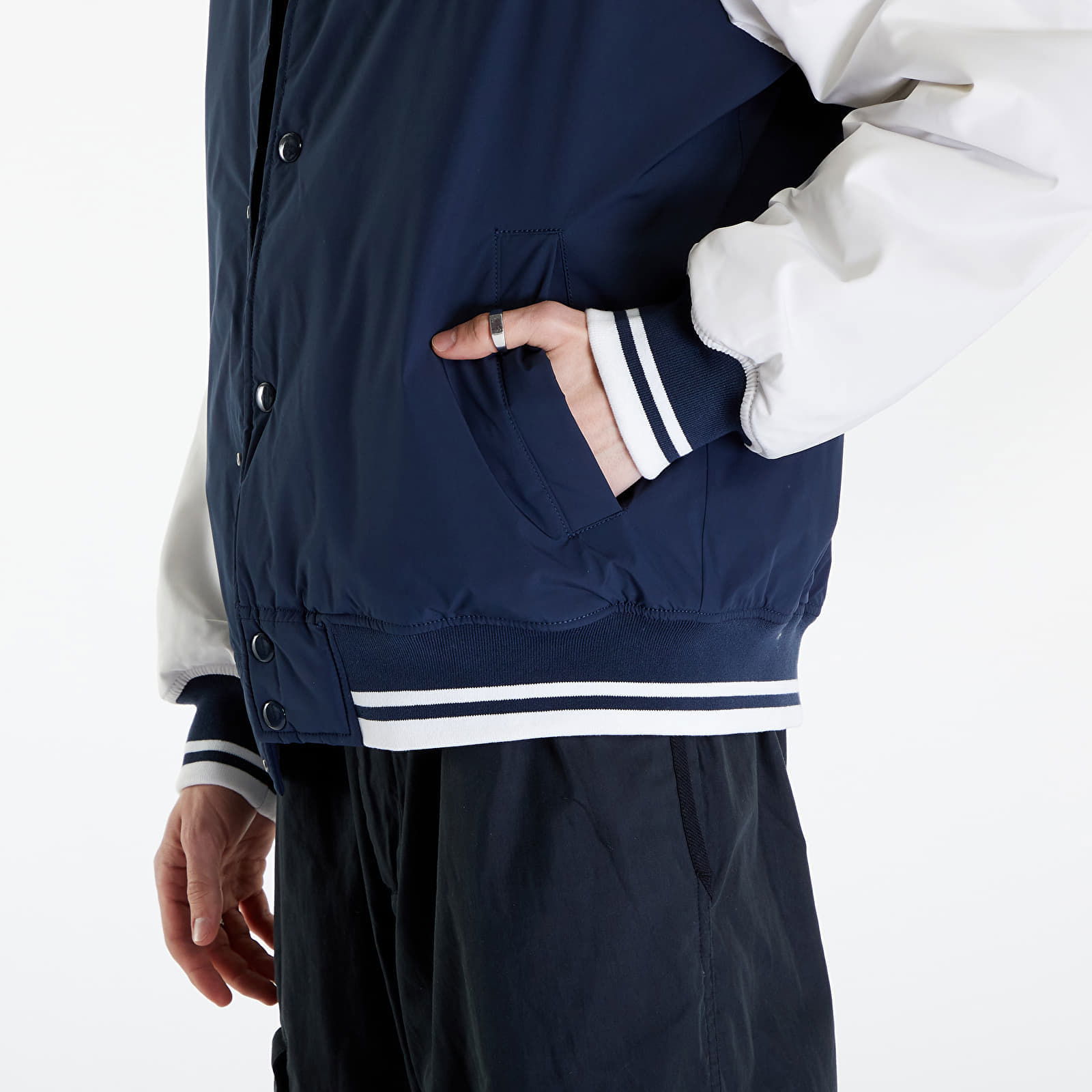 Colorblock Varsity Jacket Blue