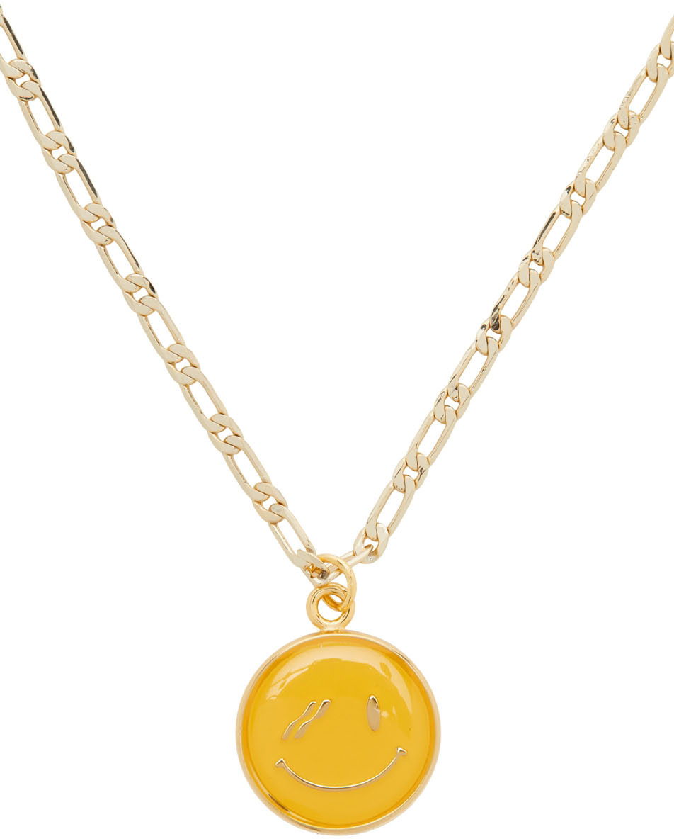Náhrdelník We11done Necklace With Yellow Pendant Metalická | WD-AN0-21-019-U-GD, 1