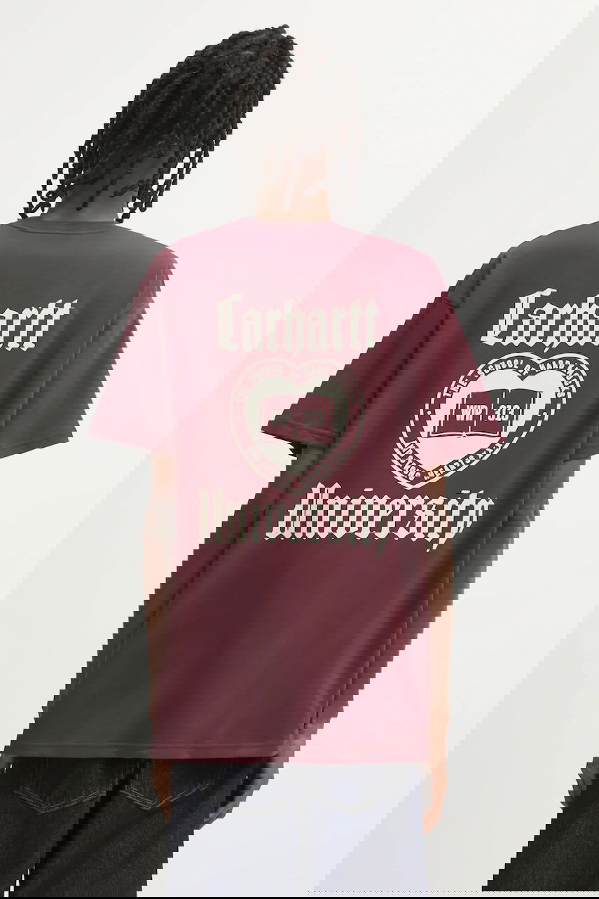 Tričko Carhartt WIP S/S Schooling T-Shirt Vínová | I035453.33KXX, 0