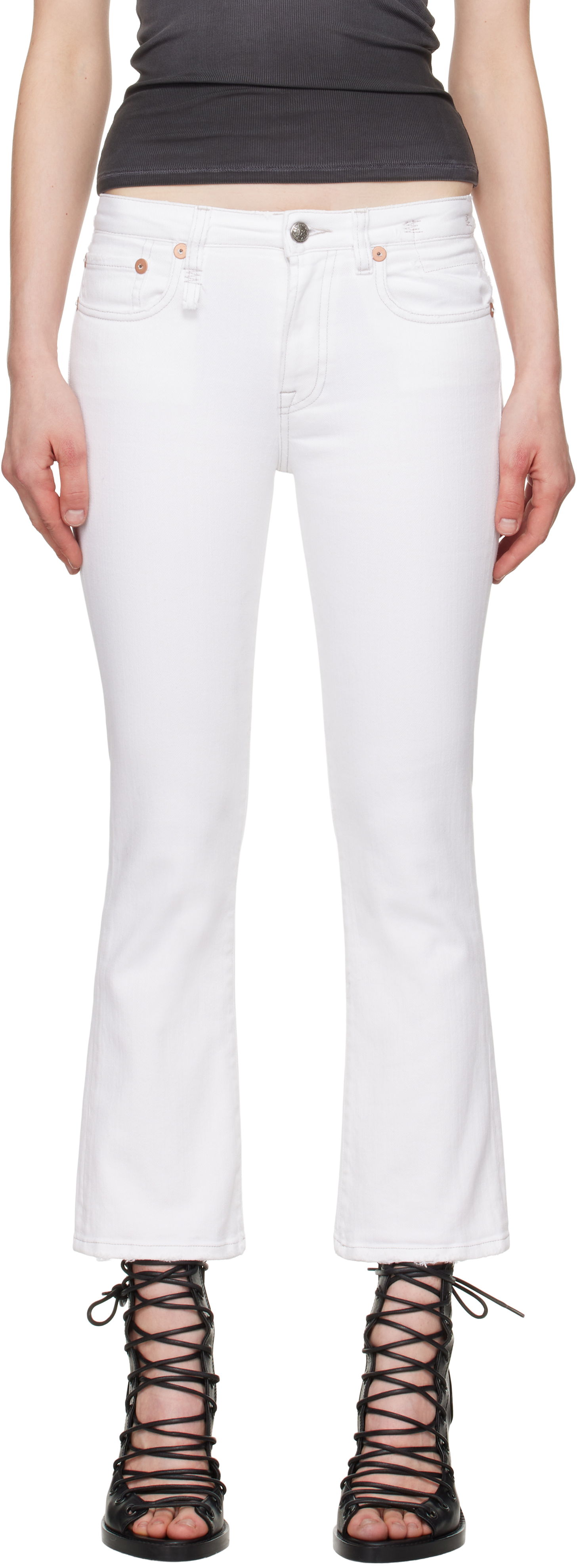 Džínsy R13 R13 Kick Fit Jeans Biela | R13W0009-895A, 0