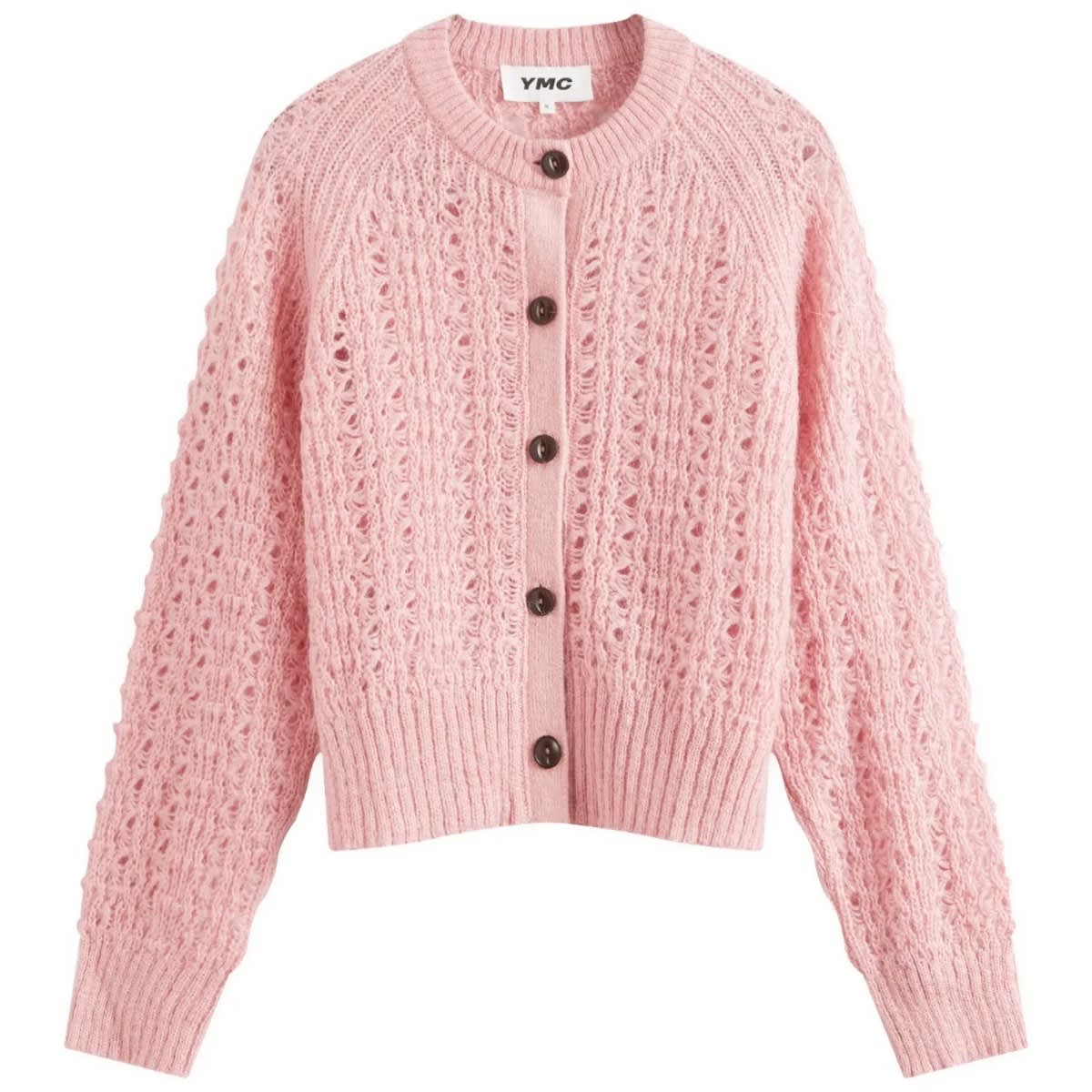 Sveter YMC Foxtail Knitted Cardigan Ružová | Q8WMC-60, 1