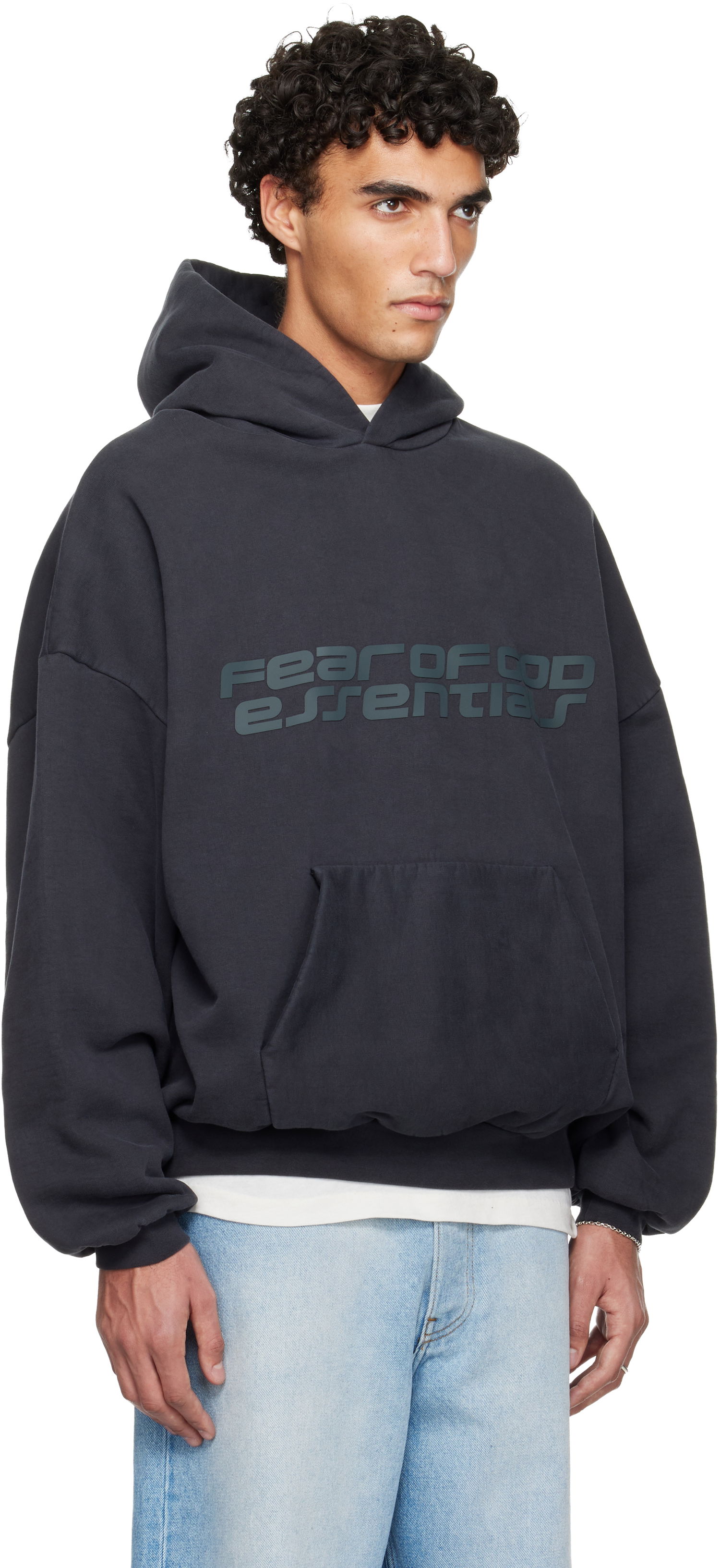 Mikina Fear of God Fear of God ESSENTIALS Holiday Heavy Fleece 90s Hoodie Šedá | 192HO256564F, 1