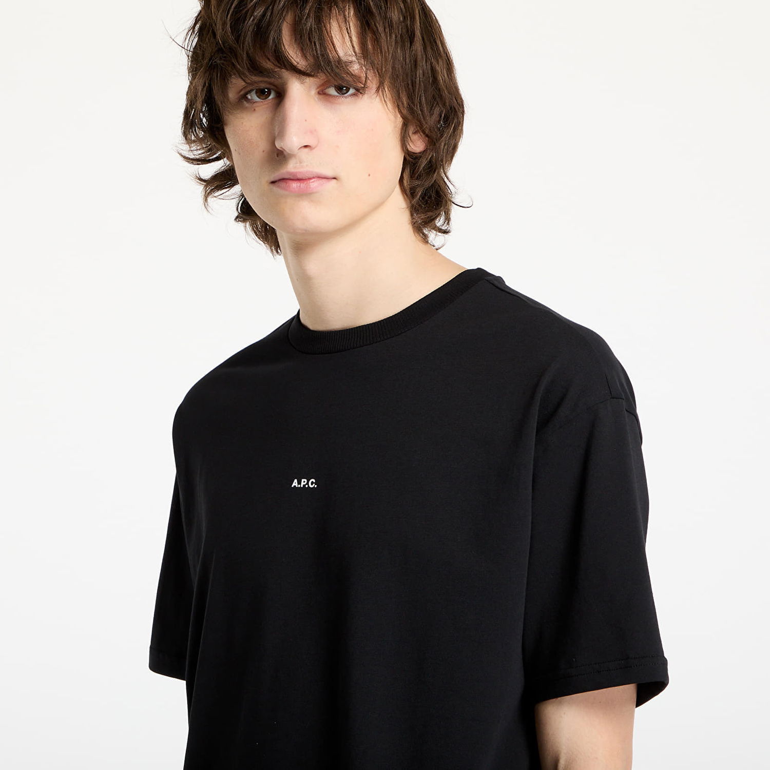 Tričko A.P.C. Micro Logo T-Shirt Čierna | COHBW-H26386-TZC, 1