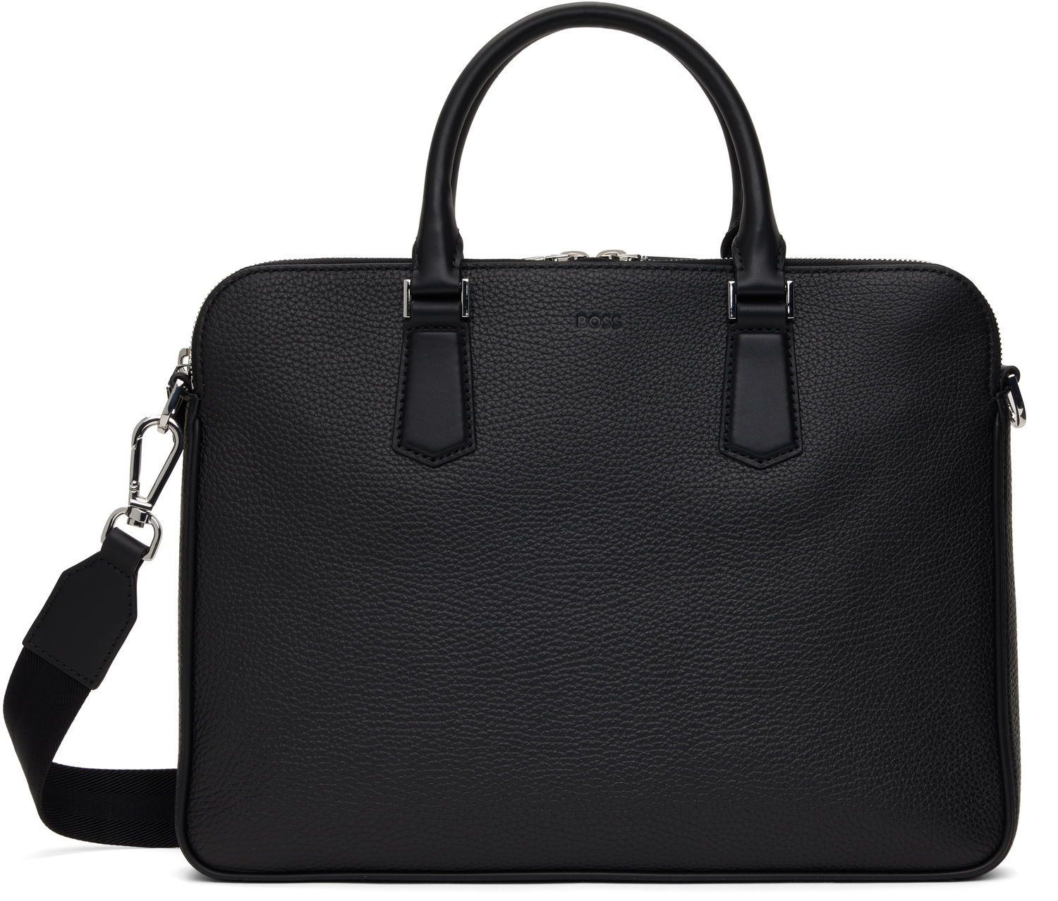 Kabelka BOSS BOSS Leather Briefcase Čierna | 50529302, 0