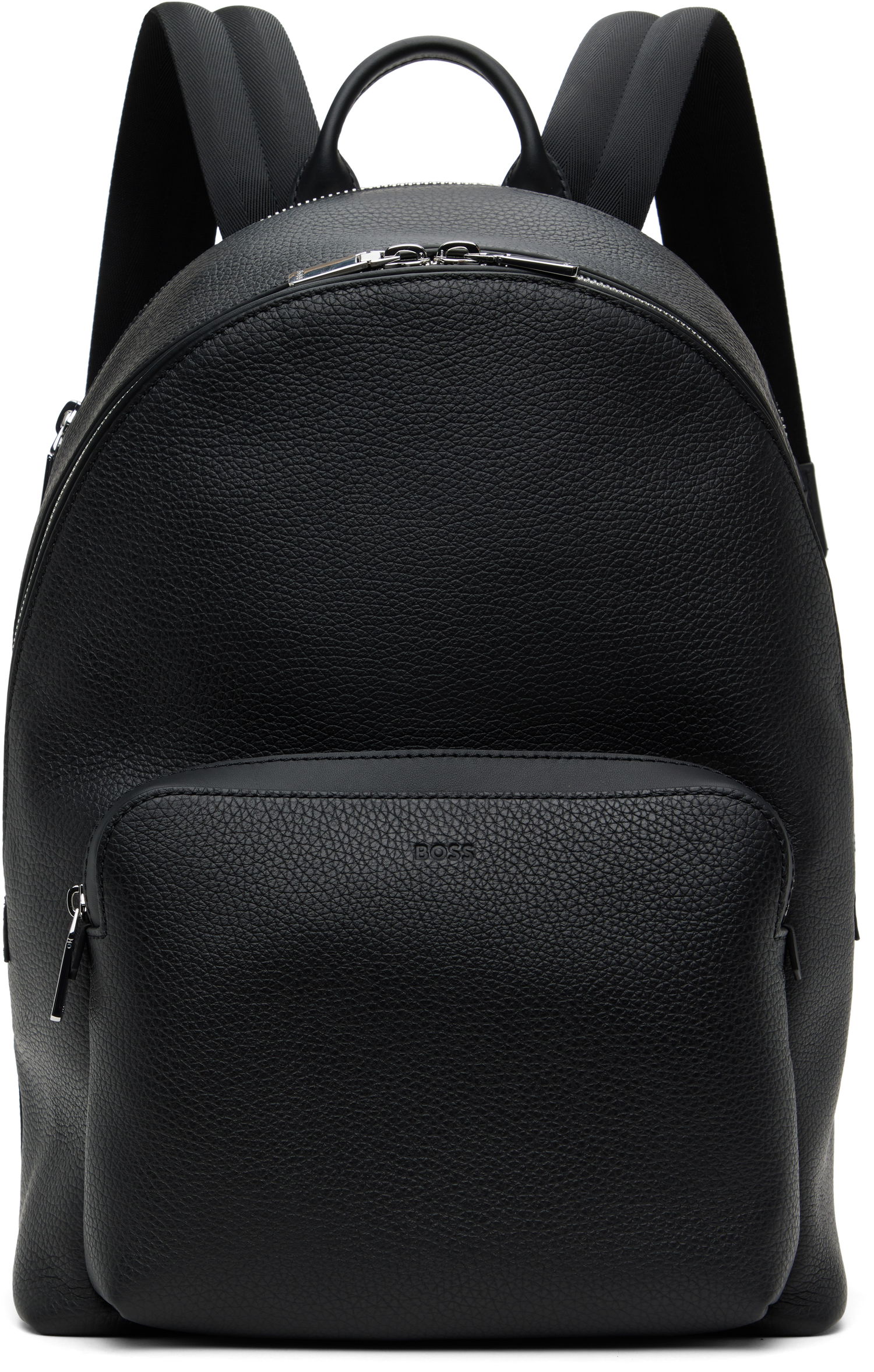 Batoh BOSS BOSS Smart Sleeve Grained Leather Backpack Čierna | 50536142, 0