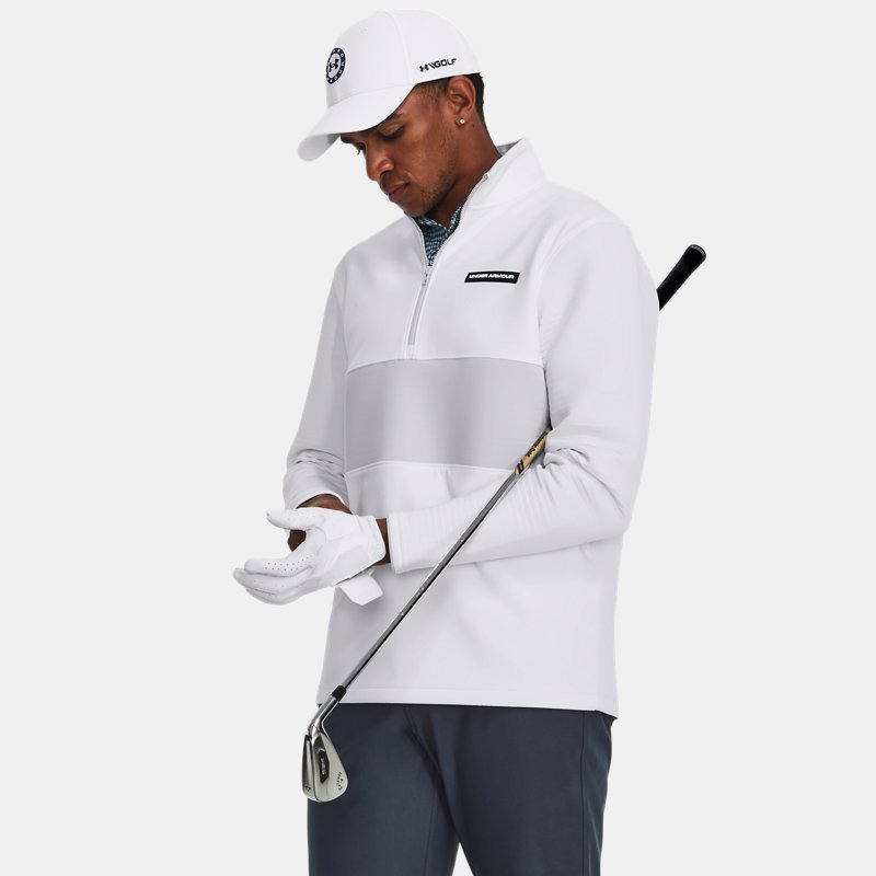 Mikina Under Armour Golf Storm Daytona Hoodie Biela | 1379723-100, 0