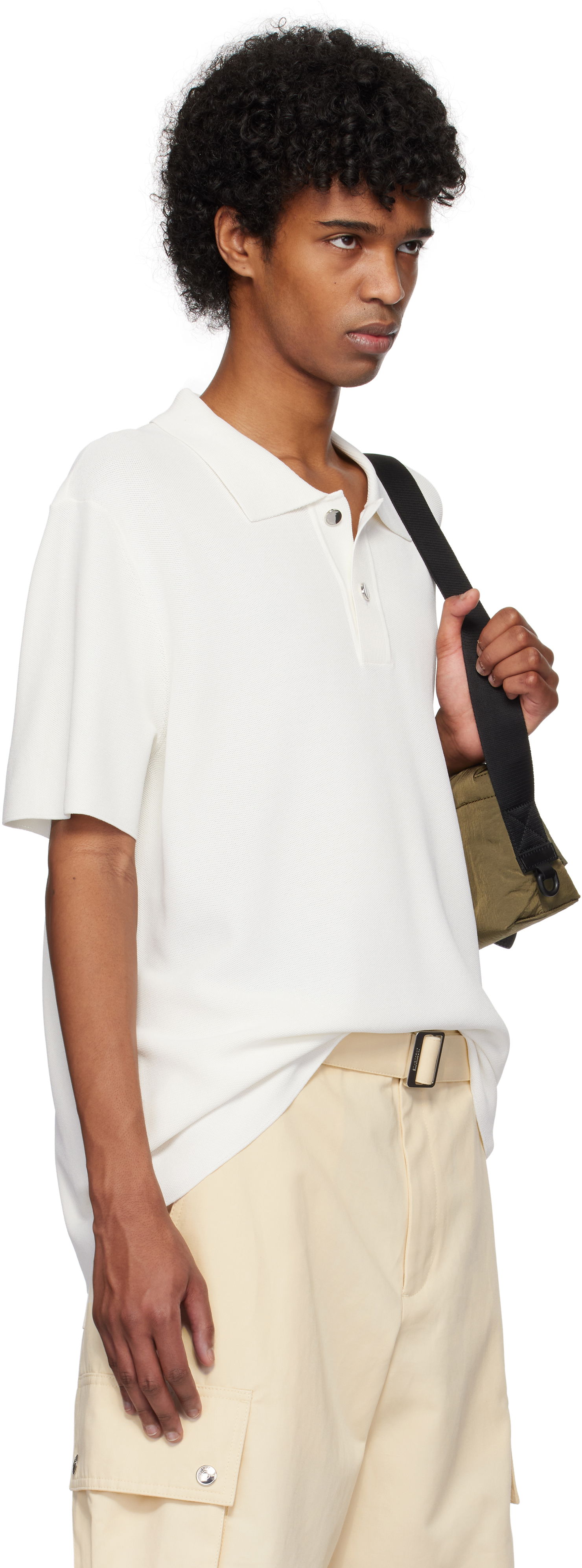 Polo tričko Jacquemus Jacquemus Knit Polo Biela | 25E255KN296-2439, 1