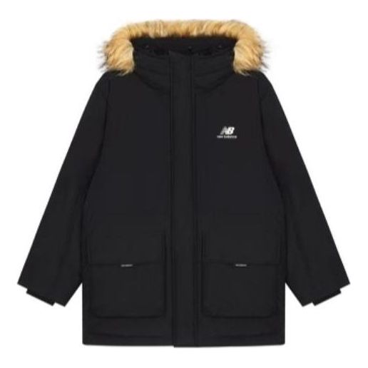 Parka New Balance Down Jacket With Faux Fur Čierna | AMJ23355-BK