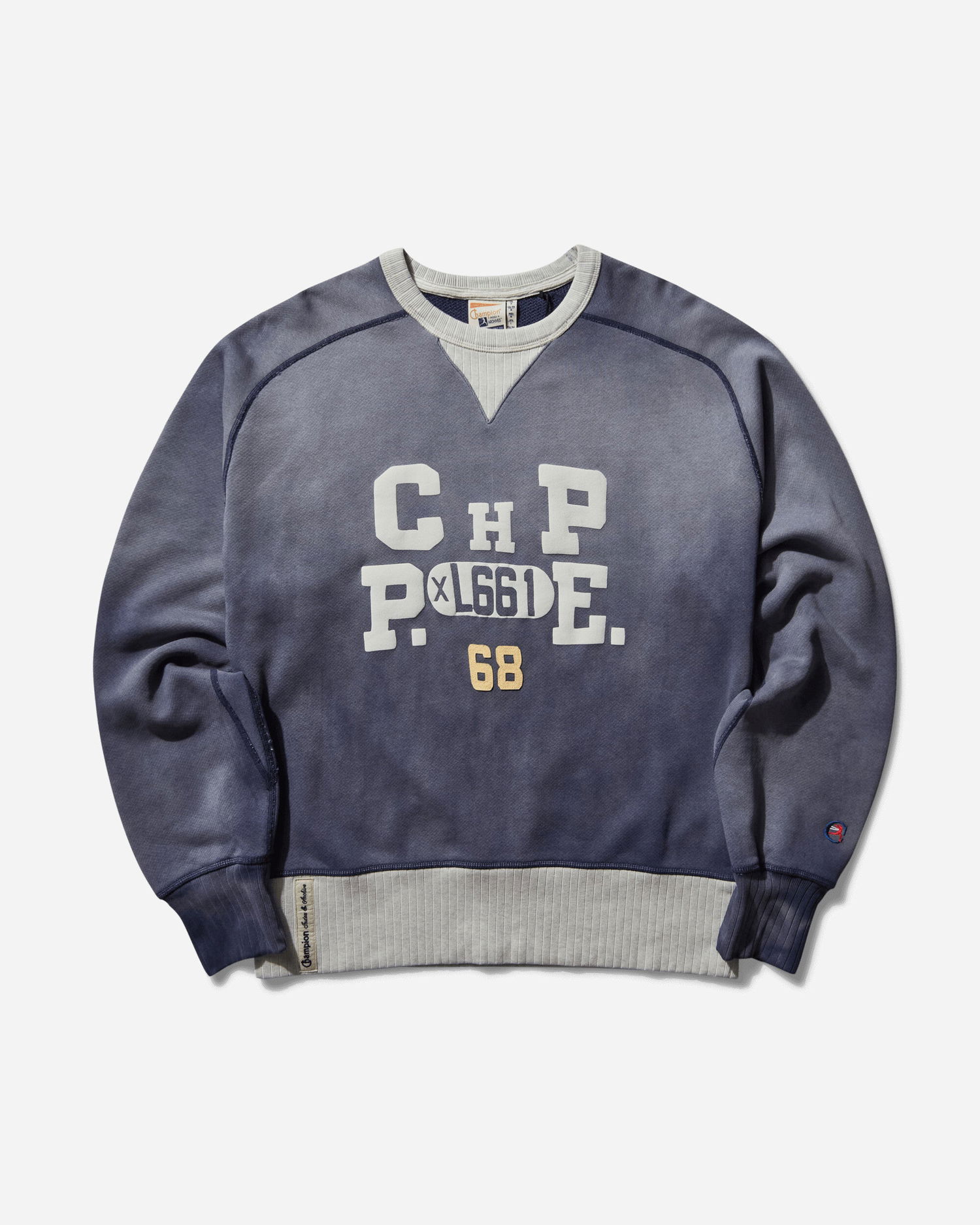 Mikina Champion 50s Saddle Crewneck Sweatshirt Modrá | 221095 BV501, 0