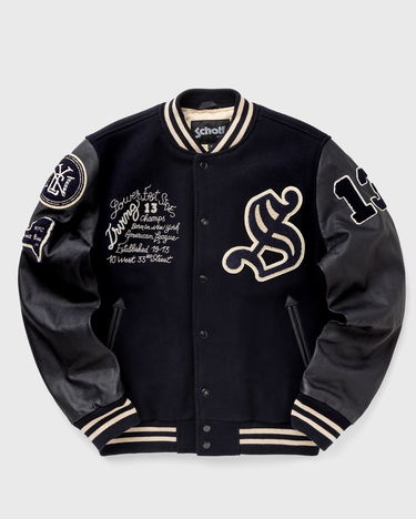 Bomber bunda Schott NYC Bomber Jacket Modrá | LCBOWLER-NAVY-NAVY, 0