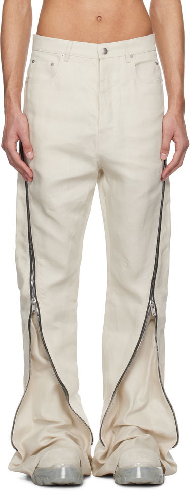 Džínsy Rick Owens Rick Owens Hollywood Bolan Banana Jeans Biela | RU01E5343 TWL, 0