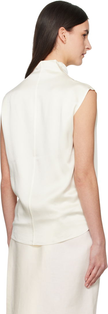 Tielko TOTEME TOTEME Sleeveless Funnel Neck Blouse Biela | 251-WRT0460-FB0344, 2