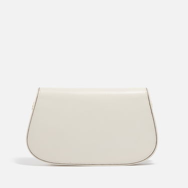 Taška cez rameno Tory Burch Full-Grain Leather Clutch Bag Béžová | 152250-104, 1