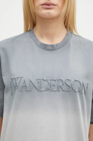 Tričko JW Anderson JW Anderson Logo Embroidery Gradient T-Shirt Šedá | JT0244.PG1551.929, 7