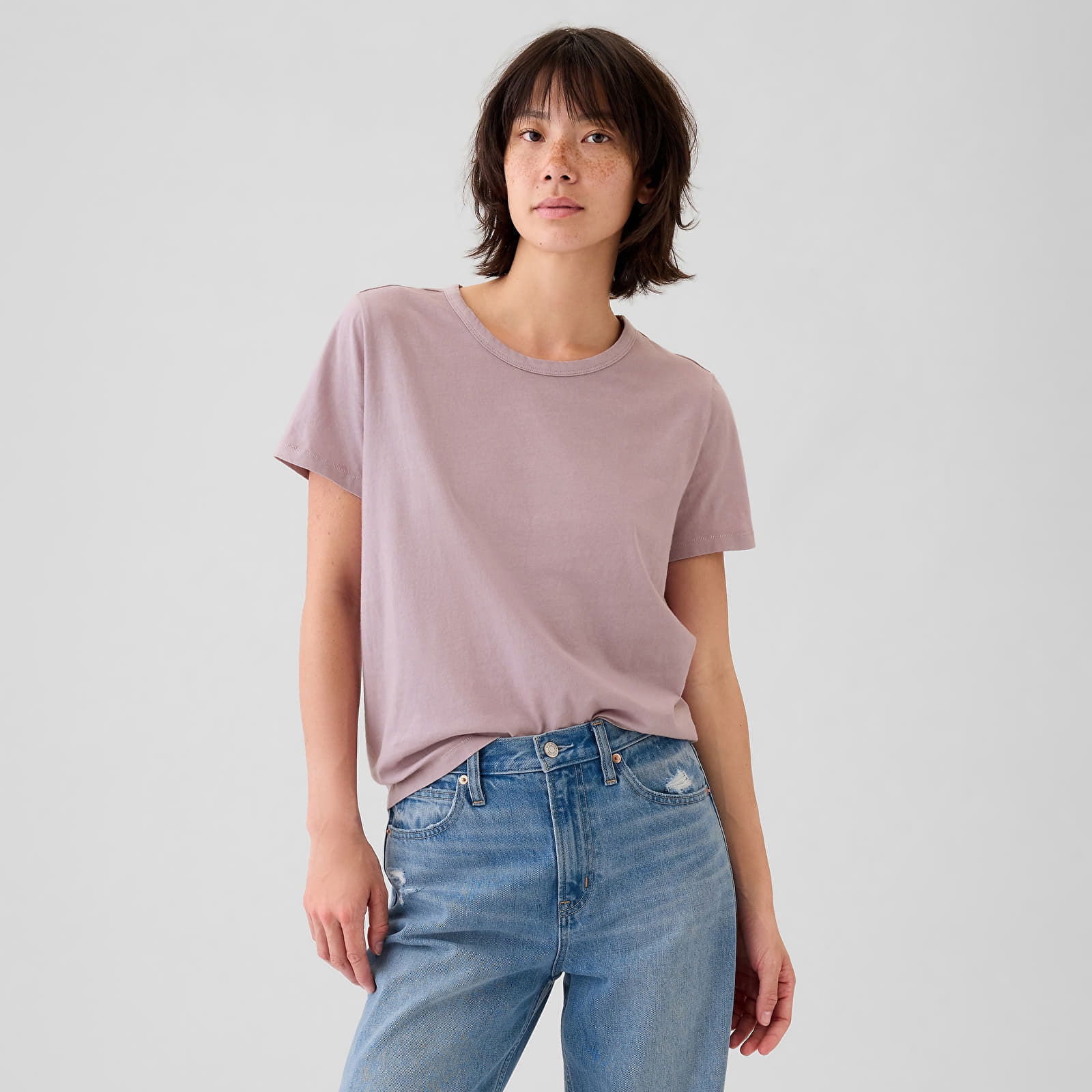 T-shirt Shortsleeve Vneck Lavender Mist S