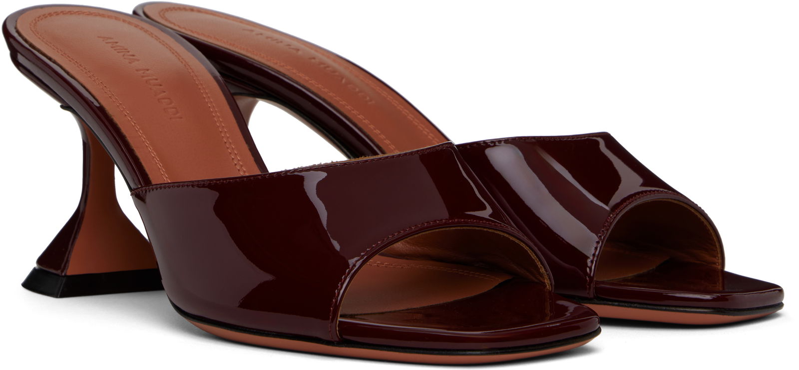 Amina Muaddi Lupita 70 Heeled Patent Leather Sandals