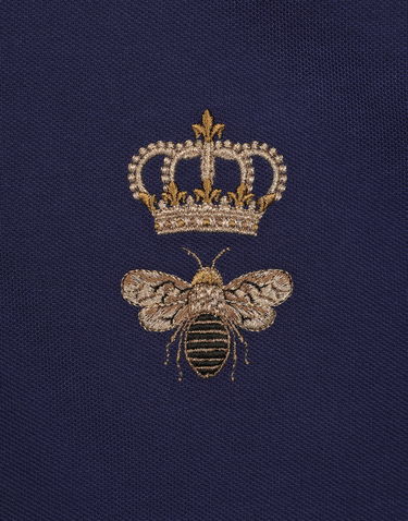 Polo tričko Dolce & Gabbana Cotton Piqué Polo-shirt With Embroidery Navy | G8LZ1ZG7WURB0065, 2